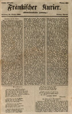 Fränkischer Kurier Dienstag 15. Oktober 1850