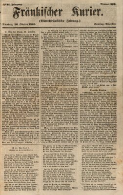 Fränkischer Kurier Samstag 26. Oktober 1850