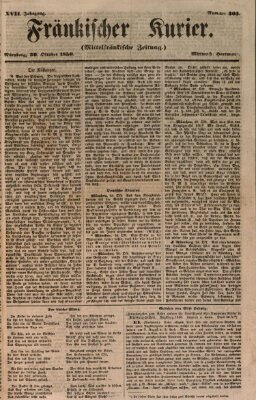 Fränkischer Kurier Mittwoch 30. Oktober 1850