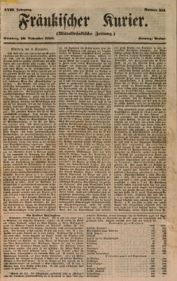 Fränkischer Kurier Sonntag 10. November 1850