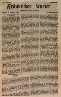 Fränkischer Kurier Mittwoch 13. November 1850