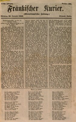 Fränkischer Kurier Mittwoch 20. November 1850