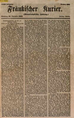 Fränkischer Kurier Freitag 22. November 1850