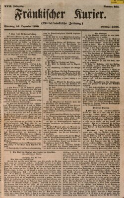 Fränkischer Kurier Dienstag 10. Dezember 1850