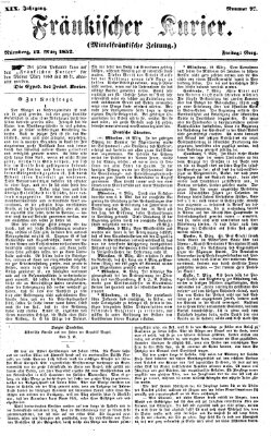 Fränkischer Kurier Freitag 12. März 1852