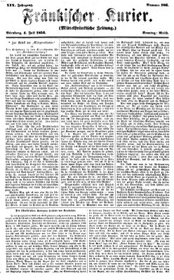 Fränkischer Kurier Sonntag 4. Juli 1852