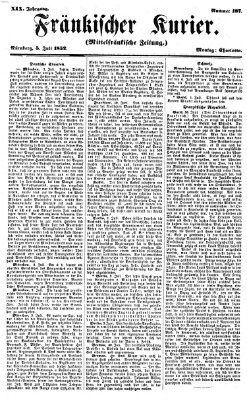 Fränkischer Kurier Montag 5. Juli 1852