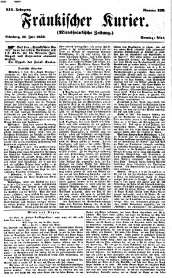 Fränkischer Kurier Sonntag 11. Juli 1852