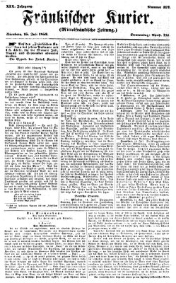 Fränkischer Kurier Donnerstag 15. Juli 1852