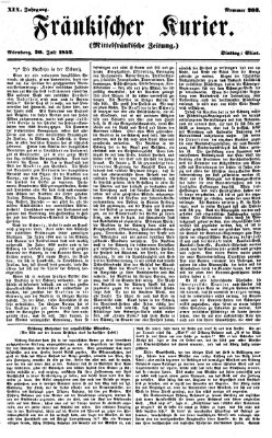 Fränkischer Kurier Dienstag 20. Juli 1852
