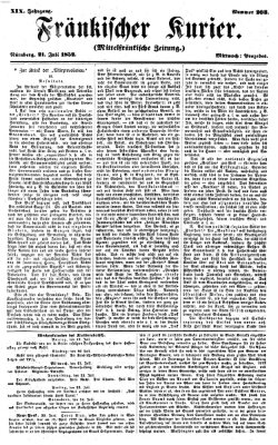 Fränkischer Kurier Mittwoch 21. Juli 1852