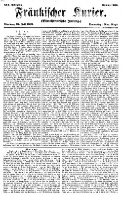 Fränkischer Kurier Donnerstag 22. Juli 1852