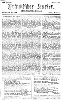 Fränkischer Kurier Freitag 23. Juli 1852