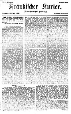 Fränkischer Kurier Mittwoch 28. Juli 1852