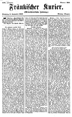 Fränkischer Kurier Montag 6. September 1852