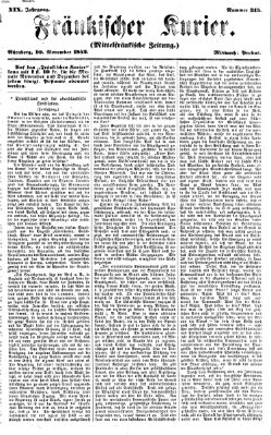 Fränkischer Kurier Mittwoch 10. November 1852