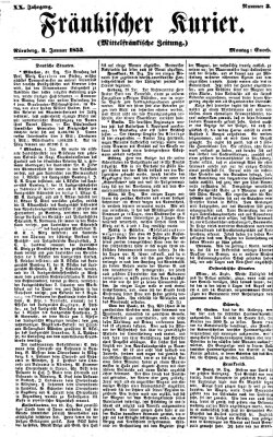 Fränkischer Kurier Montag 3. Januar 1853