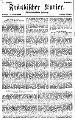 Fränkischer Kurier Dienstag 4. Januar 1853