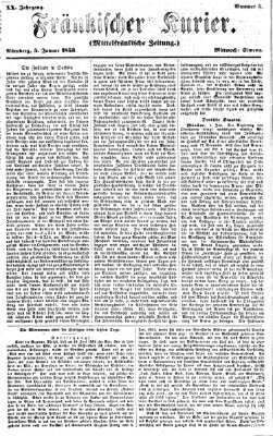 Fränkischer Kurier Mittwoch 5. Januar 1853