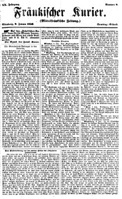 Fränkischer Kurier Samstag 8. Januar 1853