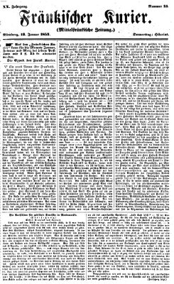 Fränkischer Kurier Donnerstag 13. Januar 1853