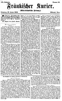 Fränkischer Kurier Mittwoch 19. Januar 1853