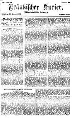 Fränkischer Kurier Sonntag 23. Januar 1853