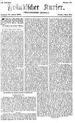 Fränkischer Kurier Dienstag 25. Januar 1853