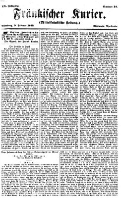 Fränkischer Kurier Mittwoch 9. Februar 1853