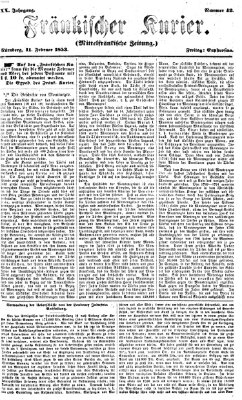 Fränkischer Kurier Freitag 11. Februar 1853