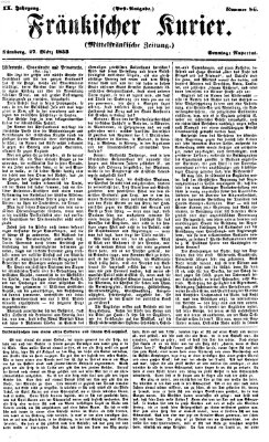 Fränkischer Kurier Sonntag 27. März 1853