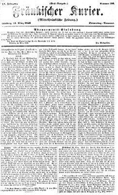 Fränkischer Kurier Donnerstag 31. März 1853