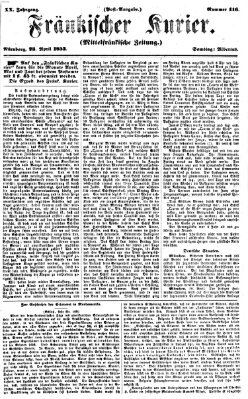 Fränkischer Kurier Samstag 23. April 1853