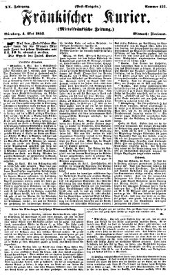 Fränkischer Kurier Mittwoch 4. Mai 1853