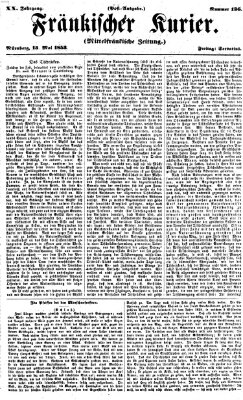 Fränkischer Kurier Freitag 13. Mai 1853