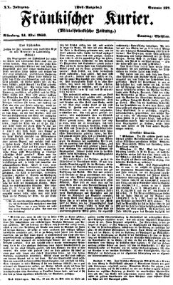 Fränkischer Kurier Samstag 14. Mai 1853