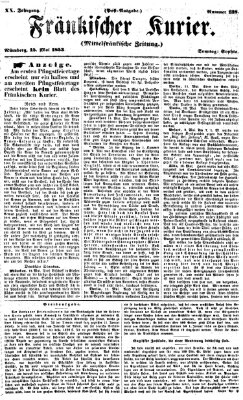 Fränkischer Kurier Sonntag 15. Mai 1853