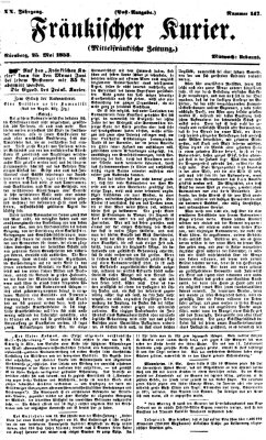 Fränkischer Kurier Mittwoch 25. Mai 1853