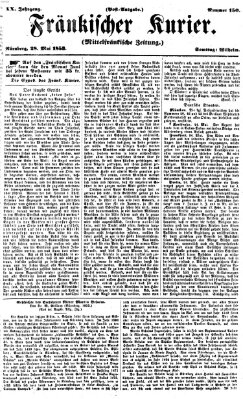 Fränkischer Kurier Samstag 28. Mai 1853