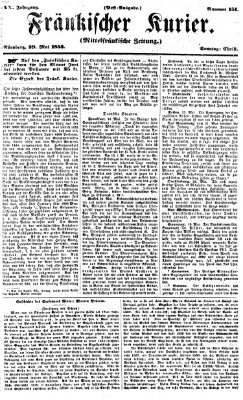 Fränkischer Kurier Sonntag 29. Mai 1853