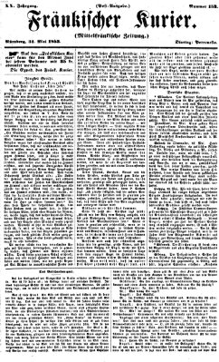 Fränkischer Kurier Dienstag 31. Mai 1853