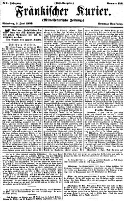 Fränkischer Kurier Sonntag 5. Juni 1853