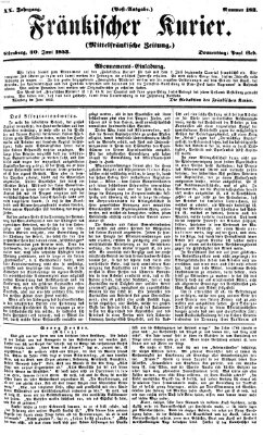 Fränkischer Kurier Donnerstag 30. Juni 1853