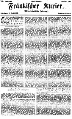 Fränkischer Kurier Samstag 9. Juli 1853