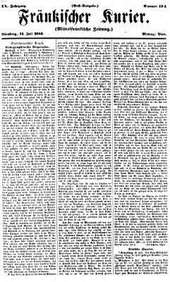 Fränkischer Kurier Montag 11. Juli 1853