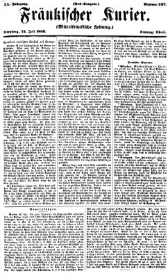 Fränkischer Kurier Sonntag 24. Juli 1853