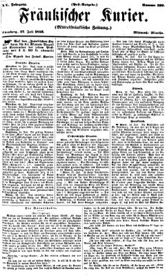 Fränkischer Kurier Mittwoch 27. Juli 1853