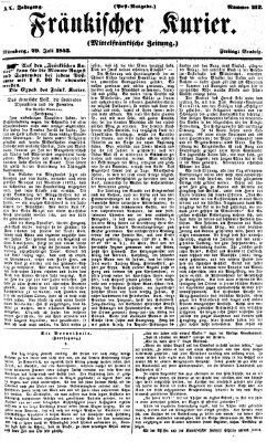 Fränkischer Kurier Freitag 29. Juli 1853