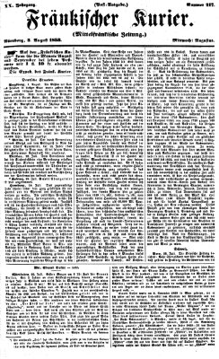 Fränkischer Kurier Mittwoch 3. August 1853