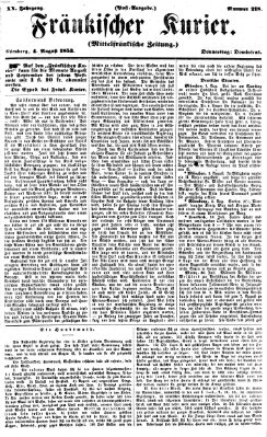 Fränkischer Kurier Donnerstag 4. August 1853